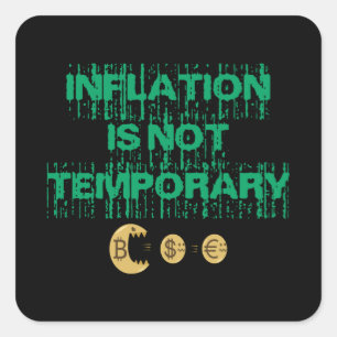 Sticker Carré L'inflation n'est pas transitoire