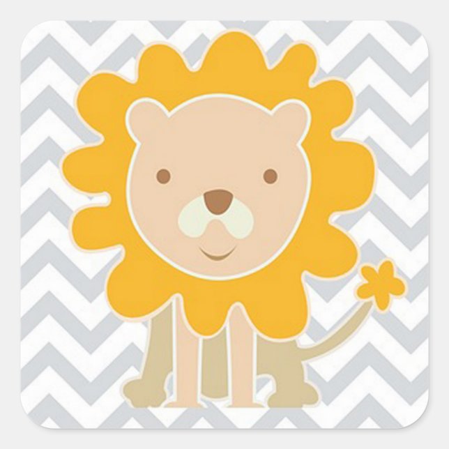 Sticker Carré Lion (Devant)