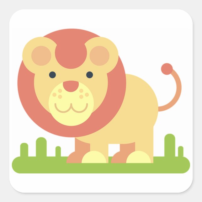 Sticker Carré Lion (Devant)