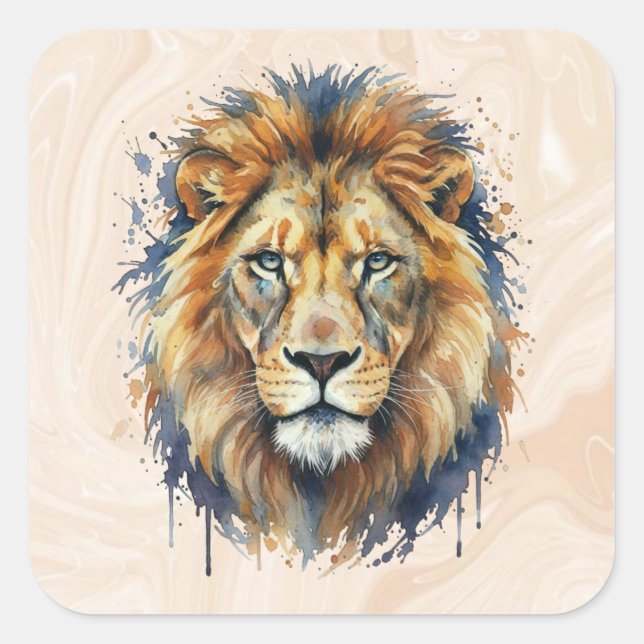 Sticker Carré Lion (Devant)