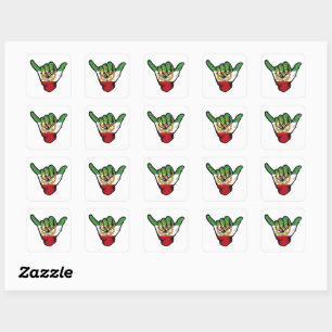 Sticker Carré Lion Persan Shaka Main