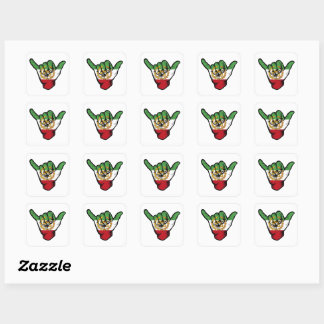 Sticker Carré Lion Persan Shaka Main