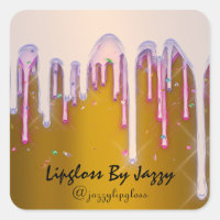 Lipgloss maquillage rose Jaune Mustard gouttes