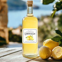 Liqueur italien Limoncello fait maison avec nom