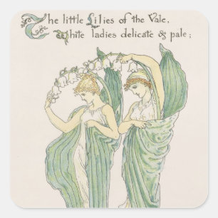 Sticker Carré Lis de Vale, de Feast de Flora, 1901 (colo