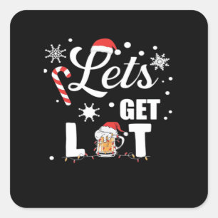 Sticker Carré Lit Adulte Drôle X-mas Noël Essentia