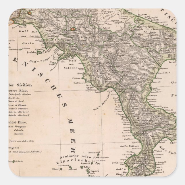 Sticker Carré L'Italie 22 (Devant)