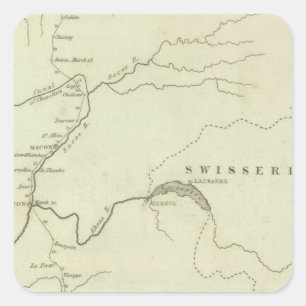 Sticker Carré L'itinéraire de Bonaparte de l'Île d'Elbe vers