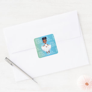 Sticker Carré Little Black Ballerina