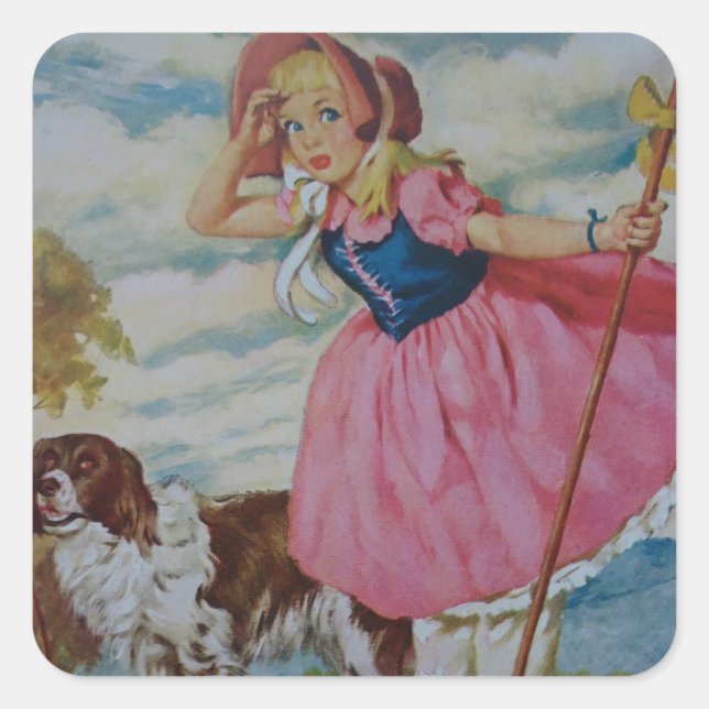 Sticker Carré Little Bo Beep (Devant)