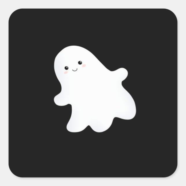 Sticker Carré Little Boo Cool esthétique (Devant)