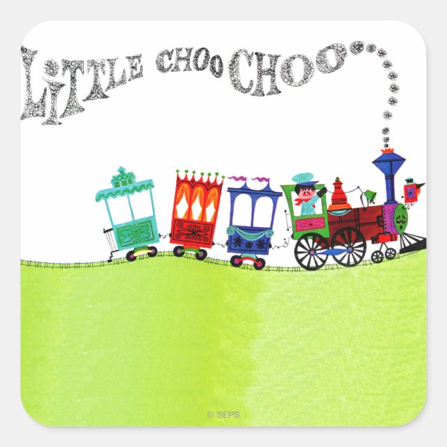 Sticker Carré Little Choo Choo (Devant)
