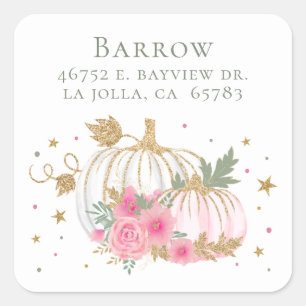 Sticker Carré Little Pumpkin Twin Girl Sprinkle Adresse de Retou