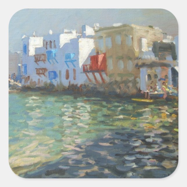 Sticker Carré Little Venice Mykonos (Devant)
