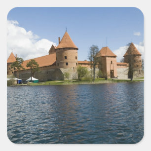 Sticker Carré Lituanie, Trakai. Château de l'île 3
