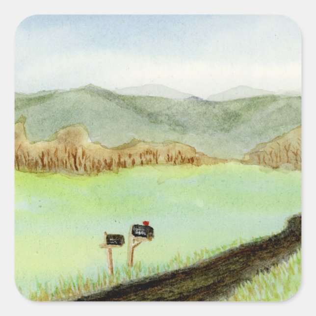 Sticker Carré Livraison gratuite rurale (Devant)