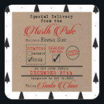 Sticker Carré Livraison spéciale de Père Noël Christmas Cadeaux<br><div class="desc">Si vous souhaitez modifier cette conception ou si vous avez des questions,  envoyez un courriel à megan@emmasuebowtique.com</div>