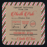 Sticker Carré Livraison spéciale de Père Noël Christmas Cadeaux<br><div class="desc">Si vous souhaitez modifier cette conception ou si vous avez des questions,  envoyez un courriel à megan@emmasuebowtique.com</div>