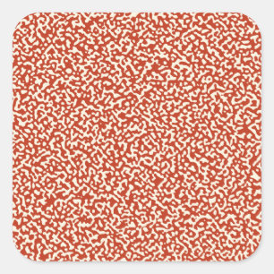 Sticker Carré Livre de composition rouge Motif sans couture