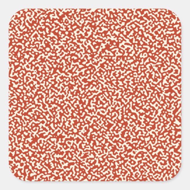 Sticker Carré Livre de composition rouge Motif sans couture (Devant)