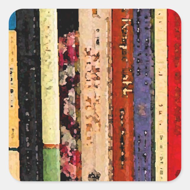 Sticker Carré Livres (Devant)