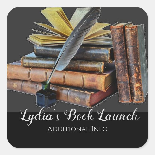 Sticker Carré Livres Et Qualité (Devant)