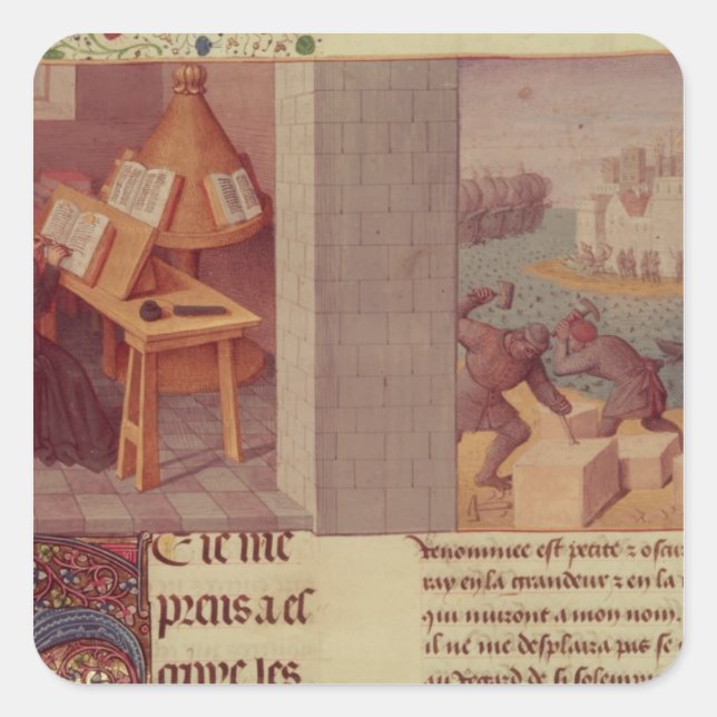 Sticker Carré Livy Writing et la Fondation de Rome (Devant)