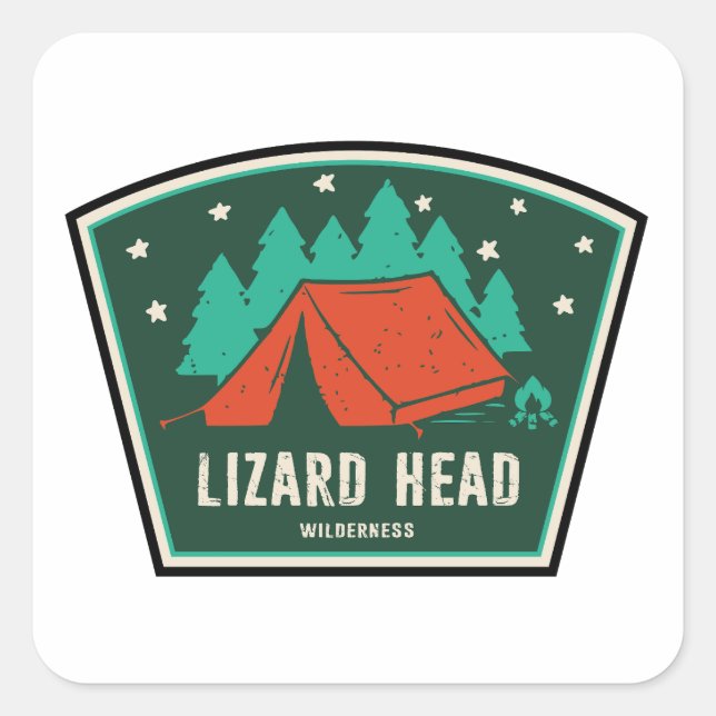 Sticker Carré Lizard Head Wilderness Colorado Camping (Devant)