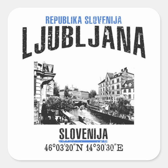 Sticker Carré Ljubljana (Devant)