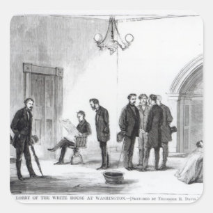 Sticker Carré Lobby de la Maison Blanche à Washington