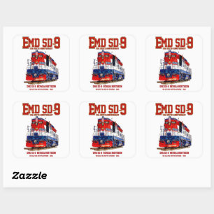 Sticker Carré Locomotive patrimoniale EMD SD-9 USA 250e annivers