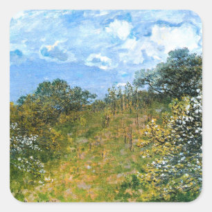 Sticker Carré L'œuvre de Claude Monet, Printemps,