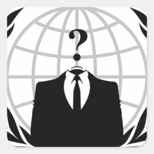 Sticker Carré Logo Anonymous