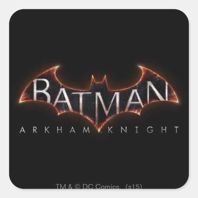 Sticker Carré Logo Batman Arkham Knight (Devant)