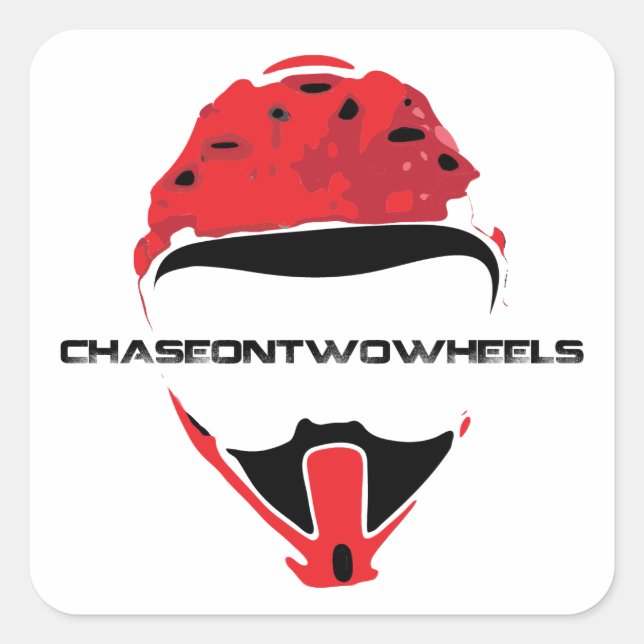 Sticker Carré Logo C2W [Texte noir] (Devant)