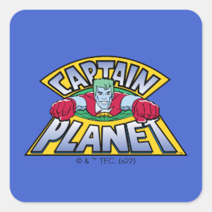 Sticker Carré Logo Captain Planet