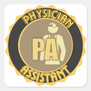 STICKER CARRÉ LOGO D'ASSISTANT PHYSICIEN PA