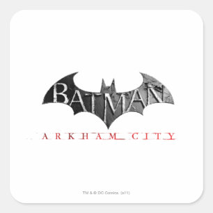 Sticker Carré Logo de Batman Arkham City