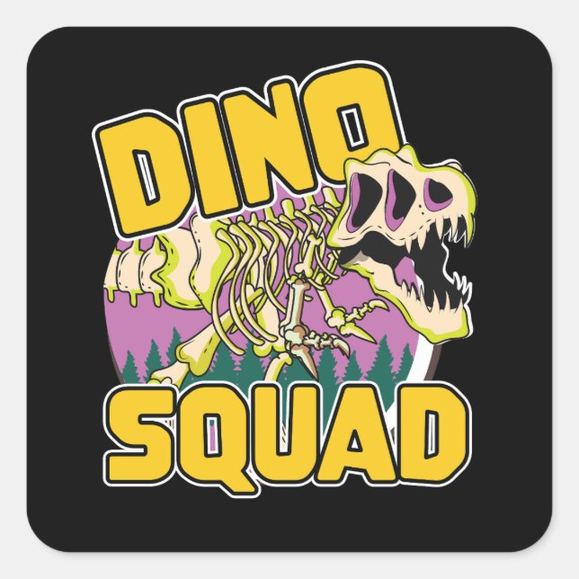 Sticker Carré logo de Dino Squad (Devant)