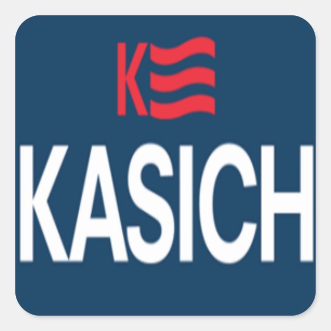 Sticker Carré Logo de Kasich (Devant)