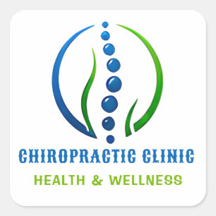 Sticker Carré Logo de la clinique chiropratique Centre de soins 