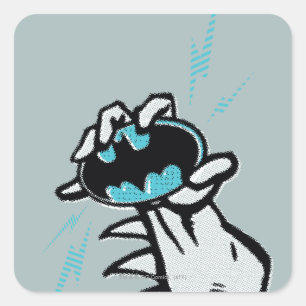 Sticker Carré Logo de patinage Batman 2