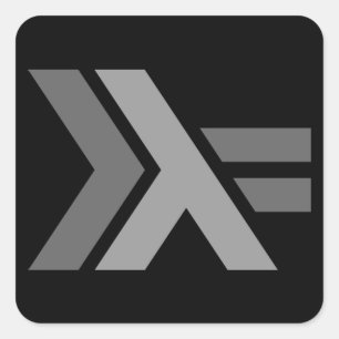 Sticker Carré Logo de Thompson-Rouleur de Haskell