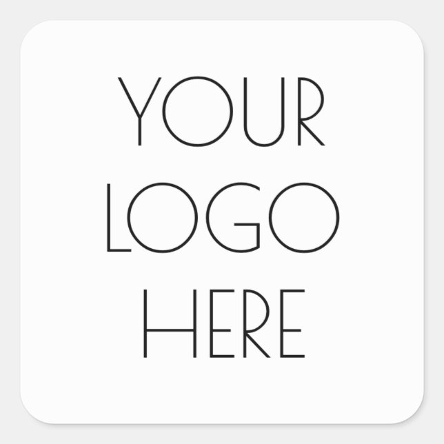 Sticker Carré Logo De Votre Entreprise (Devant)