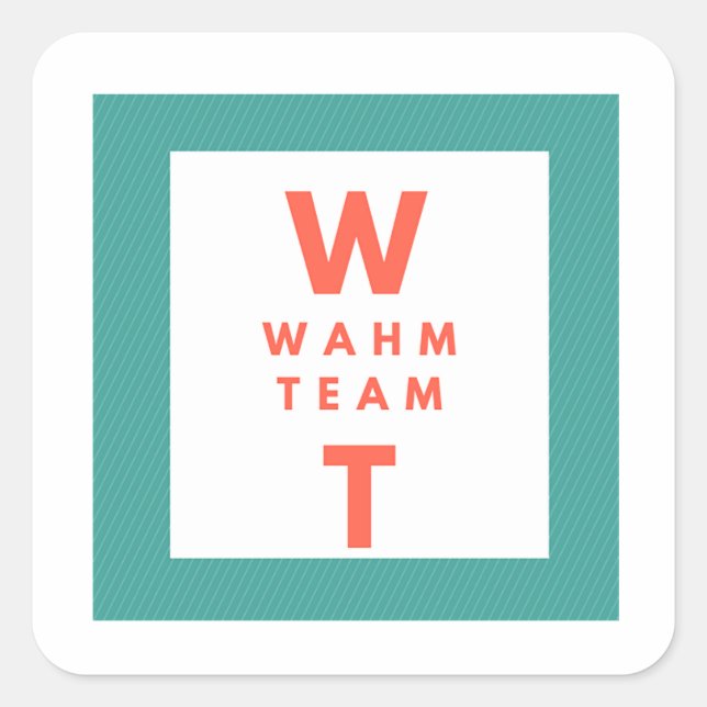 Sticker Carré Logo d'entreprise Ajouter votre logo (Devant)