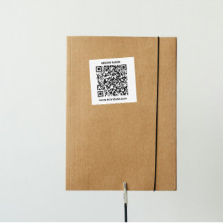 Sticker Carré Logo d'entreprise minimaliste simple code QR