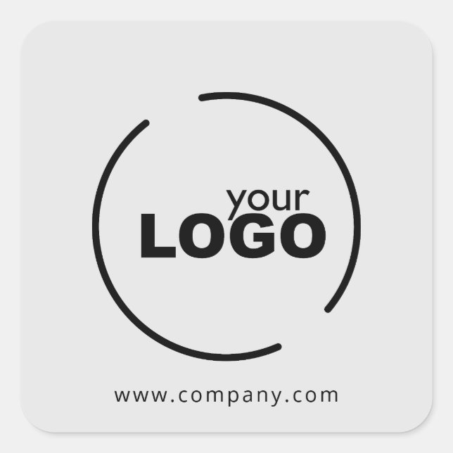 Sticker Carré Logo d'entreprise moderne professionnel gris (Devant)