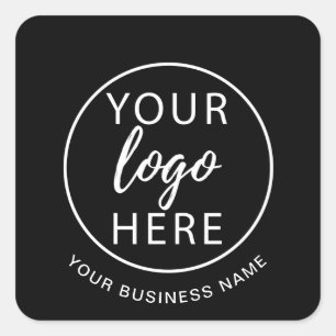 Sticker Carré Logo d'entreprise personnalisé minimaliste