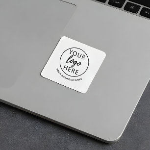 Sticker Carré Logo d'entreprise simple personnalisé