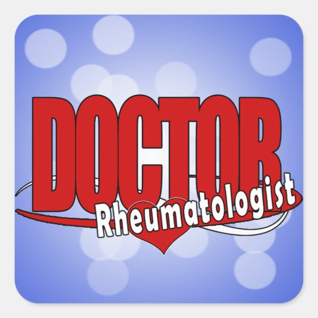 Sticker Carré LOGO DOCTEUR Reumatologue (Devant)